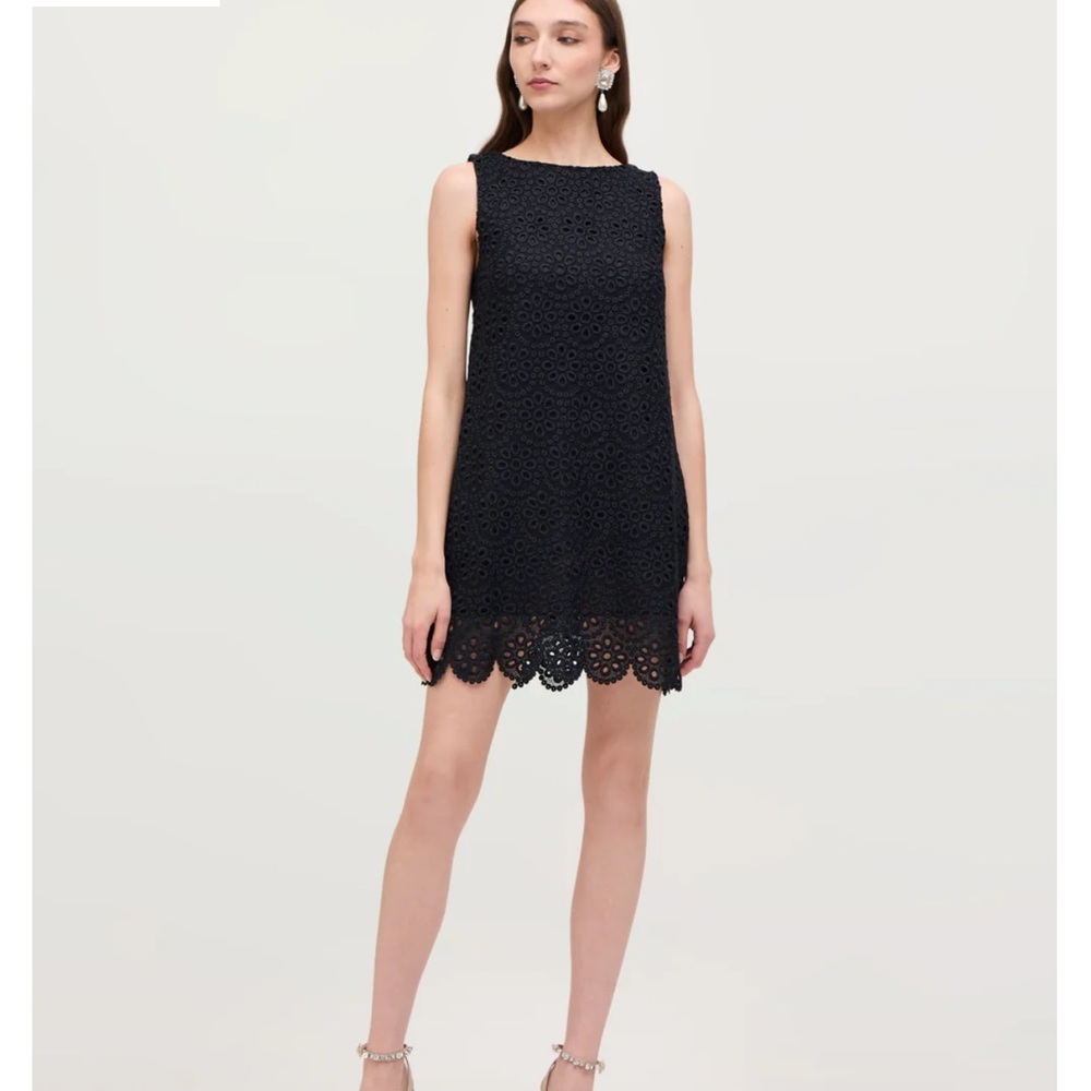 NEW CLASSY NWT Hill House Home Scallop lace black Charlie Dress size M 😎